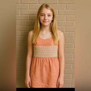 Teeze Me Pink and White Sleeveless Sundress